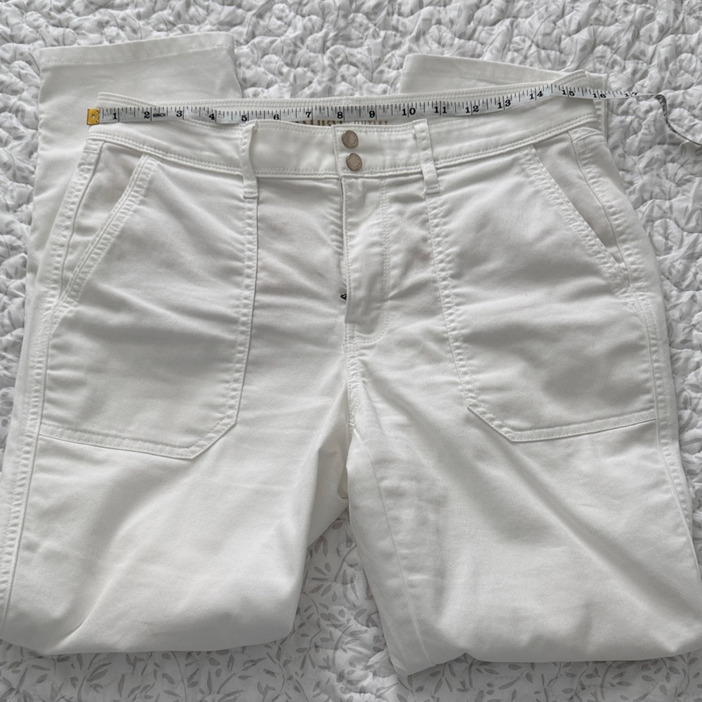 White House Black Market White and Tan Pants